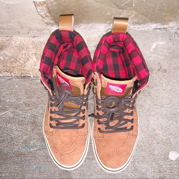 Vans Sk8-Hi MTE Plaid High Top Suede Sneaker - Picture 7 of 8